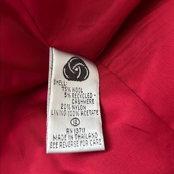 Vintage VALERIE STEVENS Wool & Cashmere Blend Long Boxy Blazer, Size 12 - Picture 9 of 10